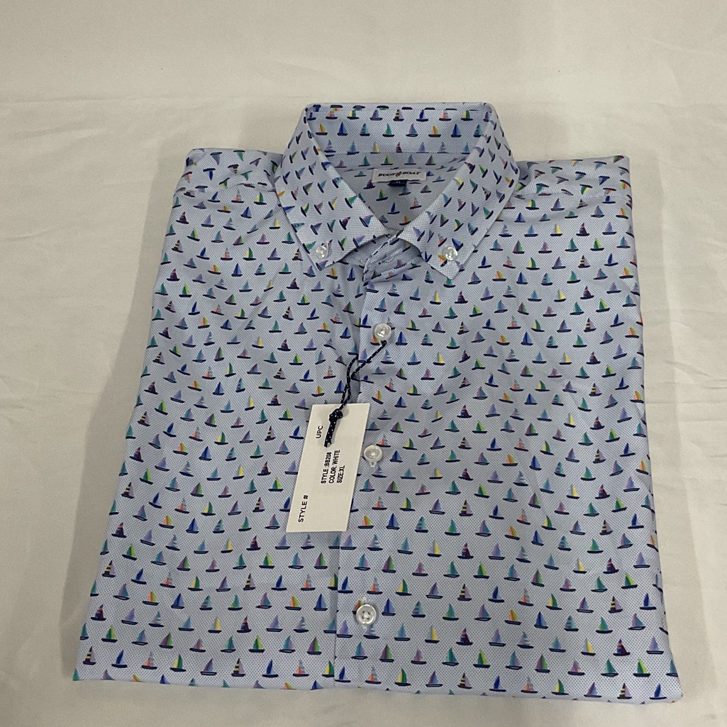Nwt Men’s Short Sleeve Button Down Buoy Boat Shirt